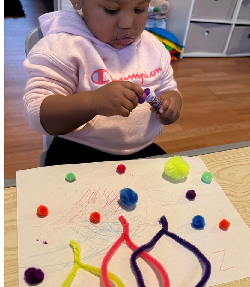 Create, Learn & Explore ๐จ Child participating in a hands-on creative learning activity at Advanced Childcare Services LLC